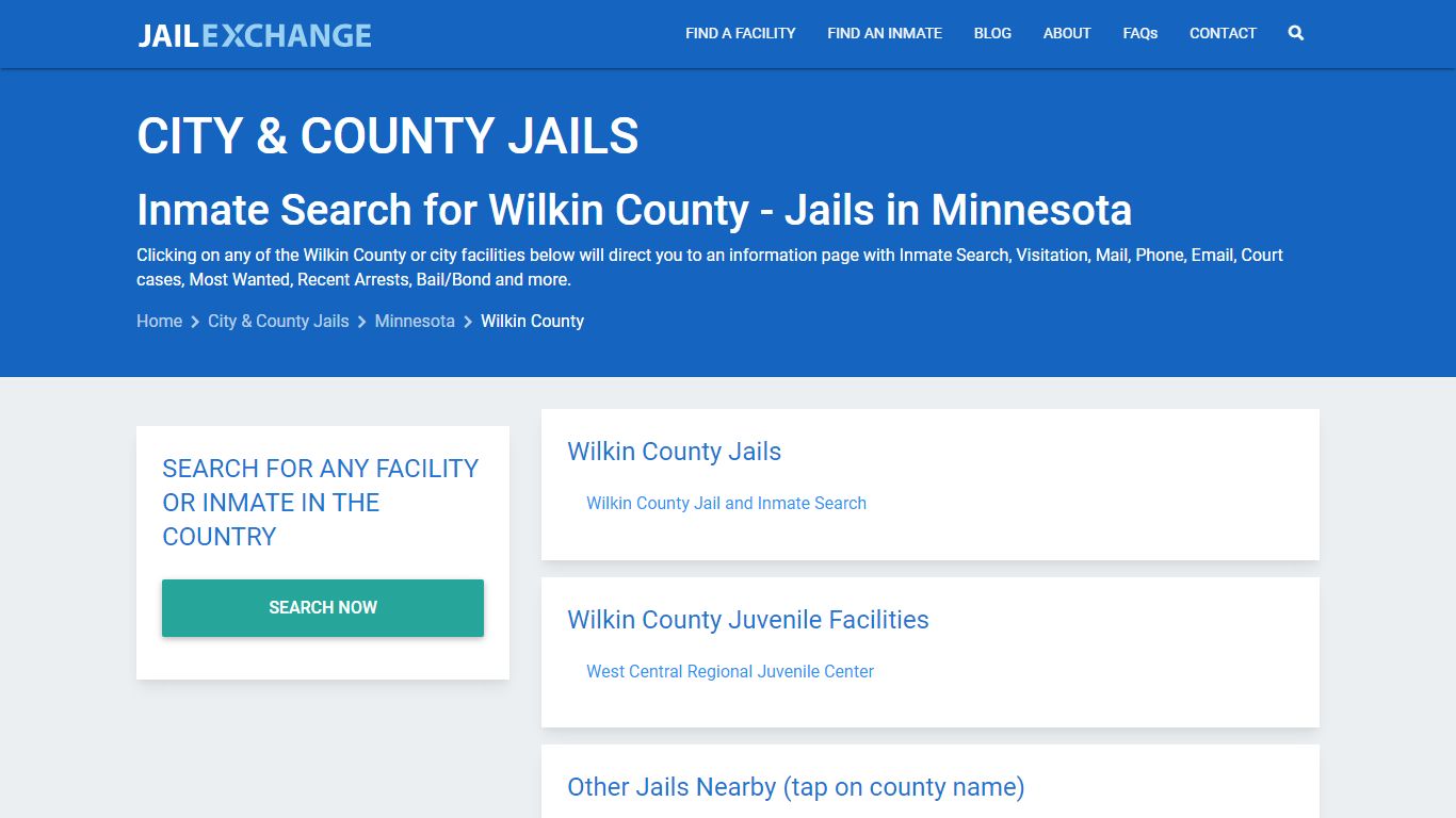 Inmate Search for Wilkin County | Jails in Minnesota - Jail Exchange